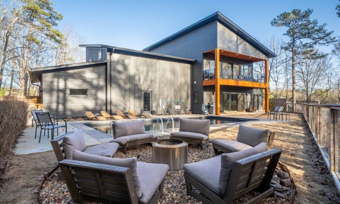 Hot Springs House | Northwoods Contemporary w/POOL and HOT TUB!