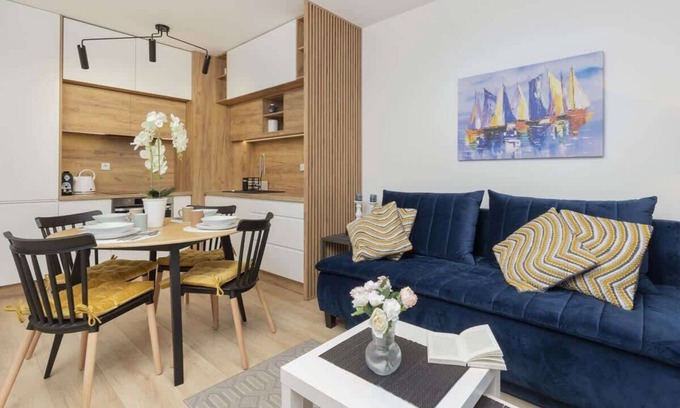 Nowy Port Apartment | Nowa Letnica | For 4 guests | Balcony & Parking