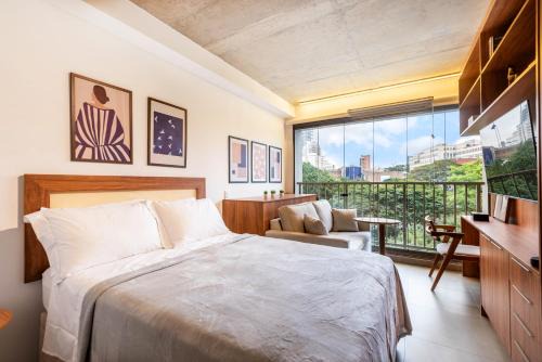 Cerqueira Cesar Apartment | O13 - Novo Bhaus Jardins - ON Melo Alves - 10o andar - Oscar Freire - Rebouças - Linda Vista - Piscina no Rooftop