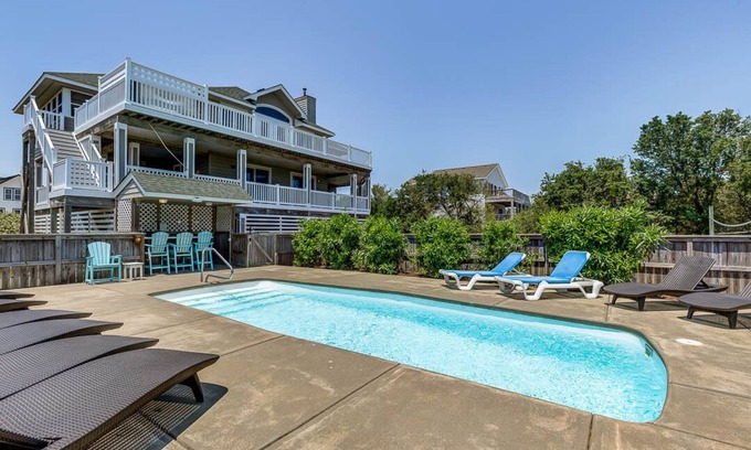 Whalehead Beach House | OBX Escape | 1175 ft from the beach | Private Pool, Hot Tub