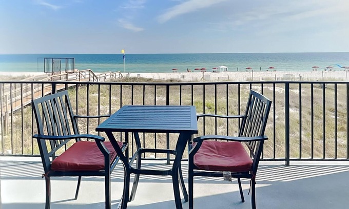 Ono Island Condo | Ocean Breeze West #202 | Beachfront Balcony, Pool!