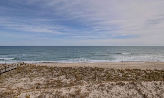Kure Beach Condo | Ocean Dunes 104 – Spacious oceanfront condo at Ocean Dunes in Kure Beach