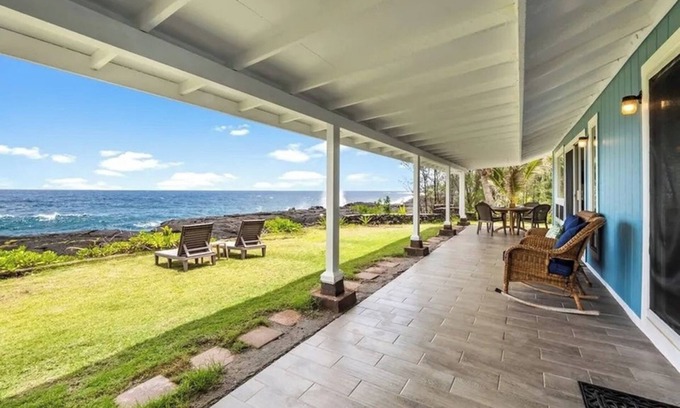 Keaau House | Ocean Front Paradise with Hot Tub in Hawaiian Paradise Park Kea'au