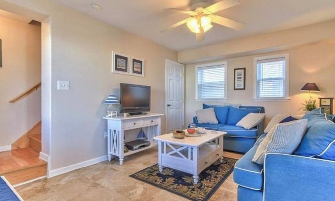 Ship Bottom Condo | Ocean side, 2 Floor Condo, 3rd from the Beach with a fenced in Patio!