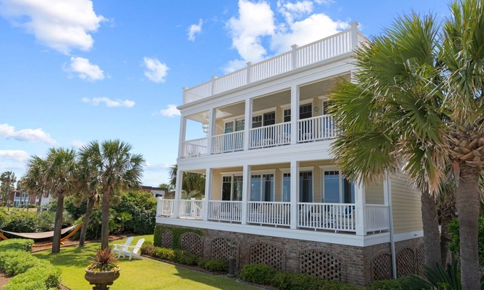 Litchfield by the Sea House | Oceanfront Beach Home with pool access located within Charlestowne Grant community.
