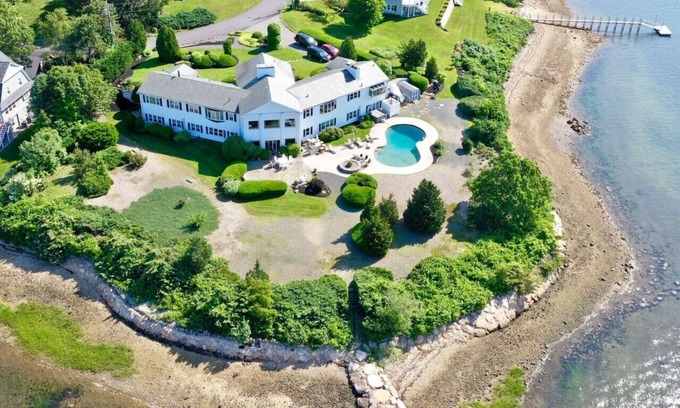 Cataumet House | Oceanfront Cape Cod Home with Pool, Beach and View