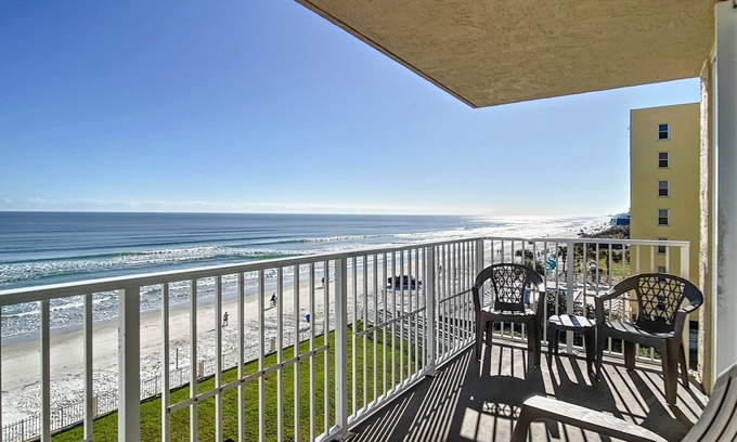 Horton Shores Condo | Oceanfront Condo - Beach, Pool & Steps to Flagler Ave