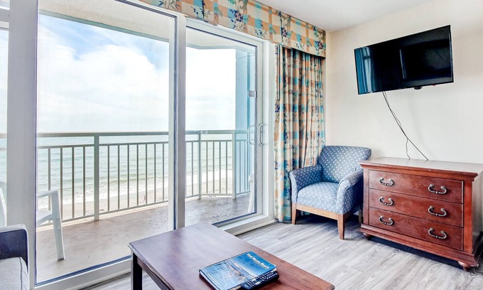 Myrtle Beach Condo | Oceanfront Escape - Central AC, WiFi, Shared Hot Tub, Pools & Lazy River