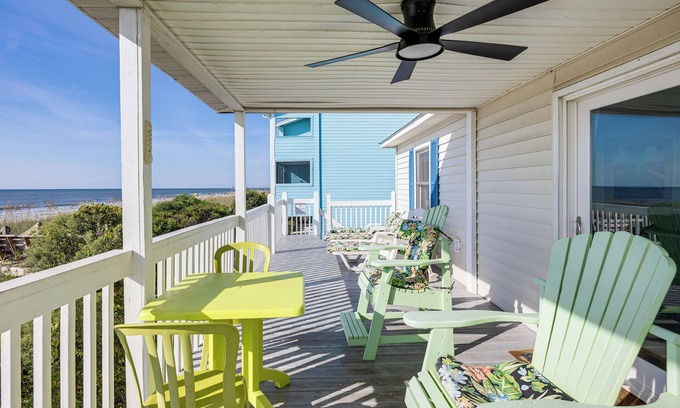 Surfside Beach House | Oceanfront Home w/Deck & Views in Surfside Beach!
