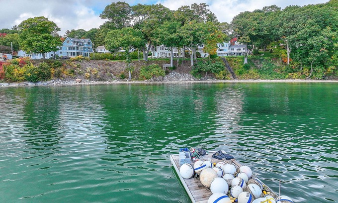 Town Landing House | Oceanfront home with A/C, firepit, gas grill, W/D, + separate studio