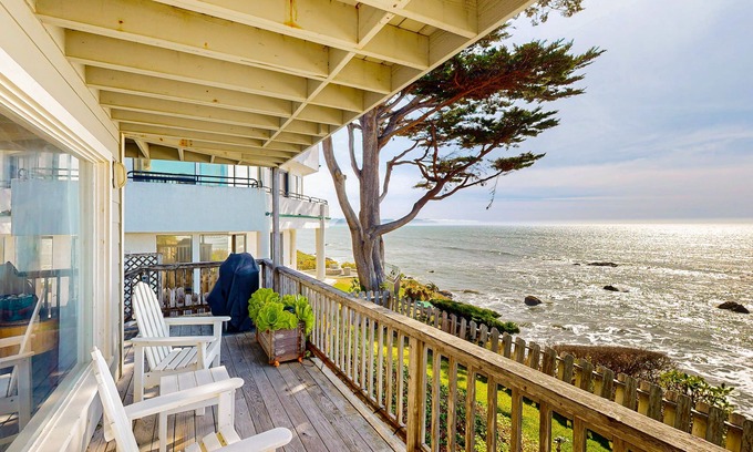 Cayucos House | Oceanfront home with fireplace & deck - watch for dolphins & whales