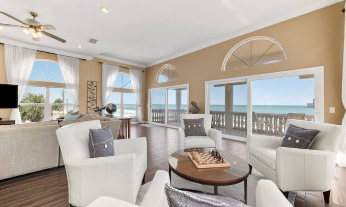 St. Augustine Villa | Oceanfront: Ocean Crest Villa 6BR Heated Pool/Spa