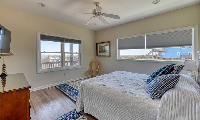 Ocean Ridge House | Oceanfront 5 bedroom/5.5 bath home on beautiful Topsail Island