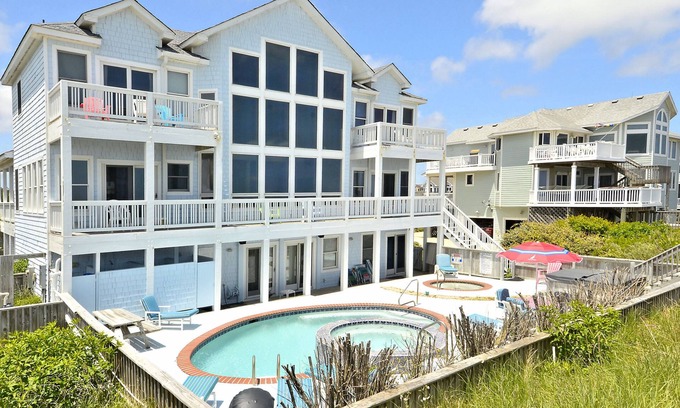 Ocean Hill House | Oceanfront Vacation Fun w/Pool, Kiddie Pool, Hot Tub, Pool Table.