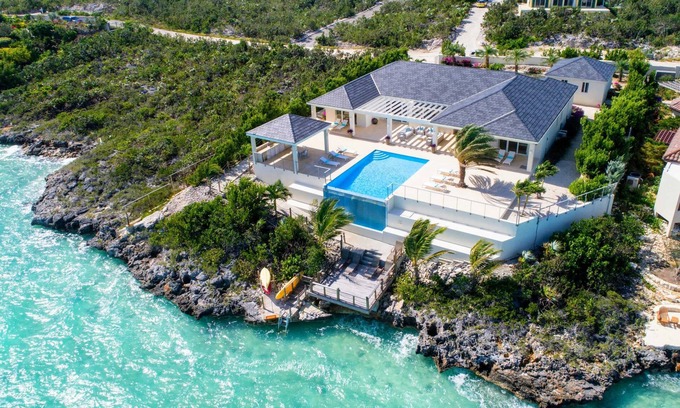 Ocean Point Villa | Oceanfront Villa w/Pool & Chalk Sound Views