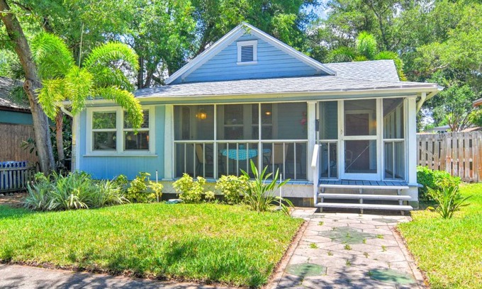 Historic Uptown House | Old St Pete Bungalow - Downtown 1 Mi, Beach 8 Mi!