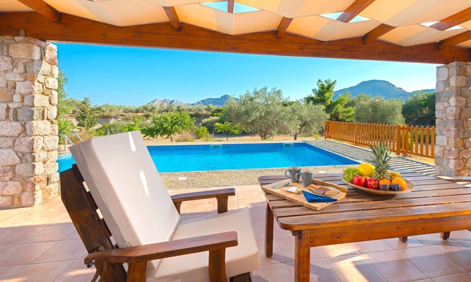 Kolymbia Villa | Olive Private Villa Swimming Pool 5 BDR Rhodes Kolymbia