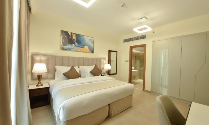 Khalifa City Apartment | One Bedroom Suite Near In Field Super Market By Luxury Bookings
