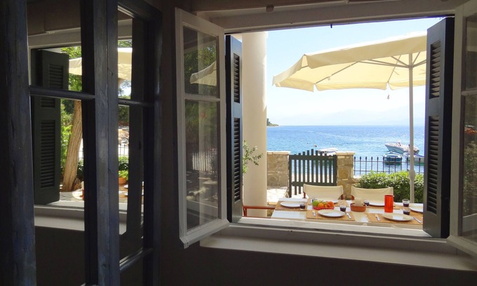 Marathias House | Open your front door on the beach, from a traditional renovated fisherman's home