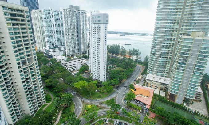 Downtown George Town Apartment | Our balcony is facing the amazing sea view of Penang.