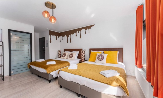 Historical Center Bruges Hotel | Our Giant Chocolate Donut Room by Homer Simpson - Perfect for up to 4 guests.