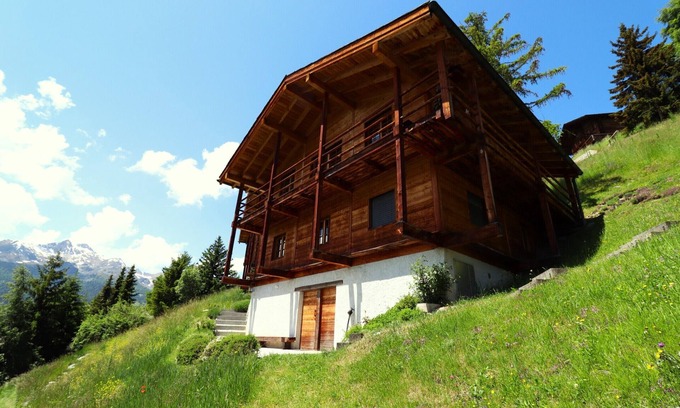 Saint-Luc Ski Chalet | Outside: Beautiful cozy cottage for 6 to 8 people with a splendid view. Bright and spacious -inside: