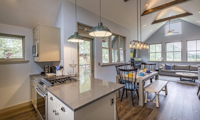 Telluride House | Owl Meadows LUX 3BR/3.5Bth Views, deck, fp; Walk to town, grocery EVERYWHERE