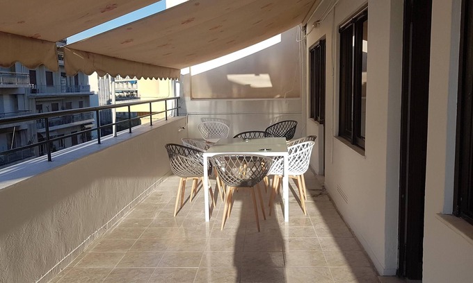 Mousio Apartment | Palette Apartment (Alice Blue) - Athens Center, 3 BD, 2 BATH