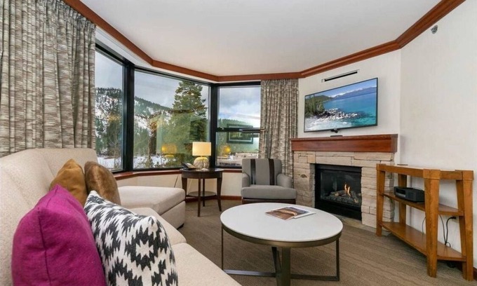 Olympic Valley Resort | Palisades Tahoe- Resort at Squaw Creek 2 Bd/2 bth Fireplace Suite.
