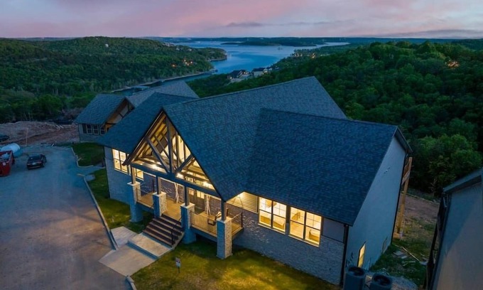 Indian Point House | Panoramic Lake View W/Indoor Pool, Hot tub, Gameroom & Firepit