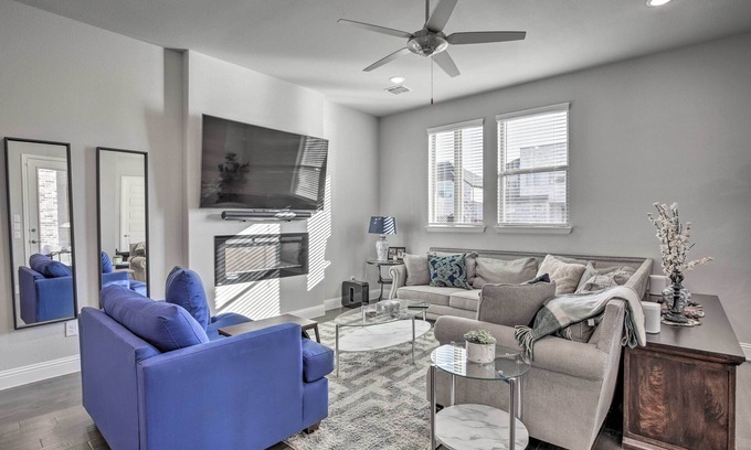 Frisco House | Patio & Game Room: Modern Home in Frisco