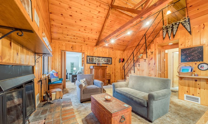 Idyllwild House | Peaceful dog-friendly cabin with deck, forest & mountain views, & private grill!