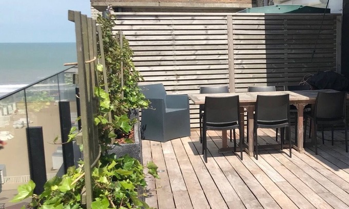Het Zoute Apartment | Penthouse Lumineux, Terrasse de 40 m2 Sud Ouest, vue Latérale Mer,