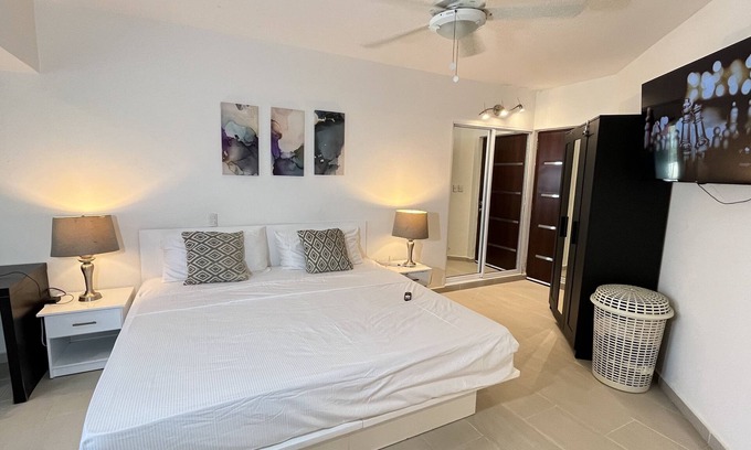 Montellano Apartment | Penthouse suite in Cabarete on the beachn Full kitchen with backyard and BBQ