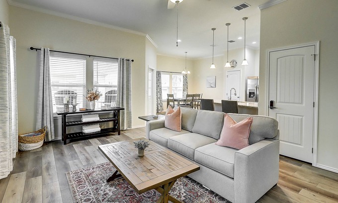 Rockport House | Placid home with balcony, patio, gas grill, washer/dryer, & pool - golf nearby
