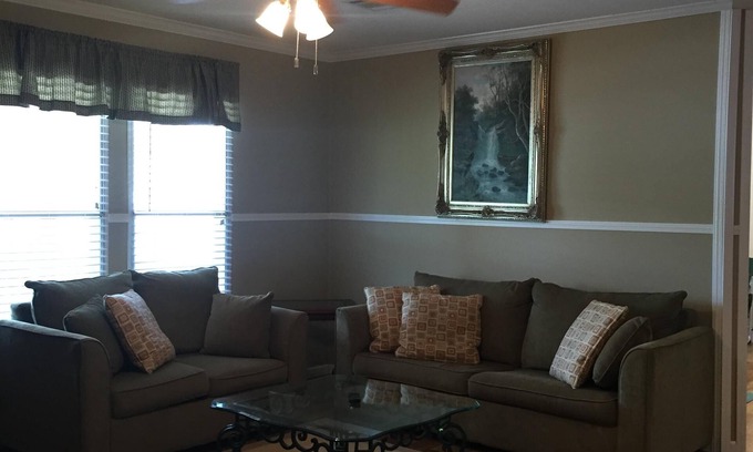 Orange Beach House | Plenty of parking. No stairs, elevators or close neighbors. Great getaway.