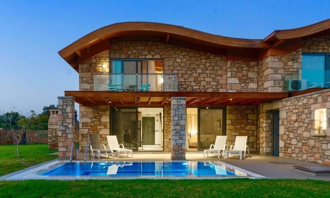 Lardos Villa | Primavera Villa Private Pool Jacuzzi Sleeps 4