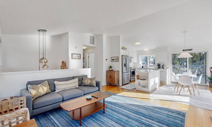 Manzanita House | Pristine Coastal Home Steps from the beach with large deck, EVC and AC