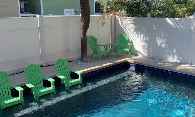 Biltmore Beach House | Private heated pool! 1 minute walk to beach! Ocean views! Sleeps 16! Game Room!