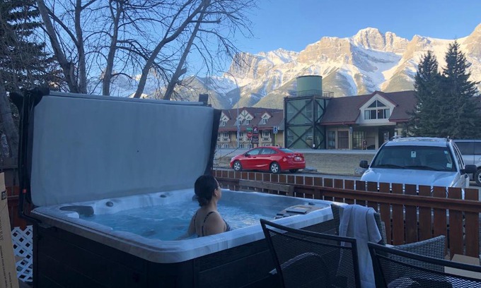 Teepee Town House | Private Hot Tub - Private Front Yard with Mountain View Patio
