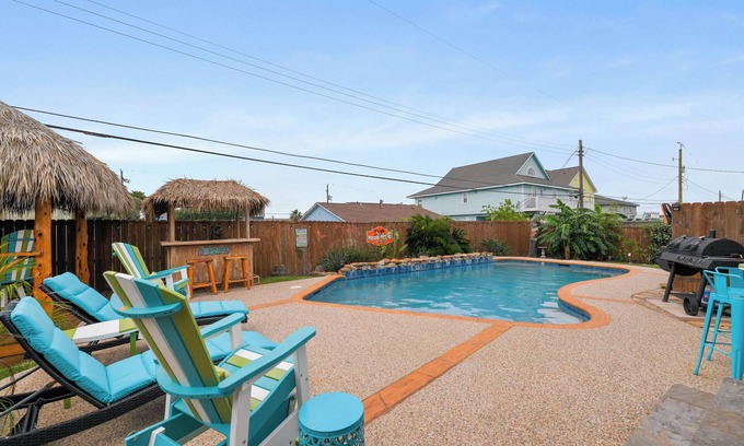 Galveston House | Private pool, Backyard oasis!