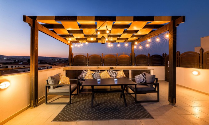 Oroklini Apartment | Private Roof Top Terrace Overlooking Pool in Pyla