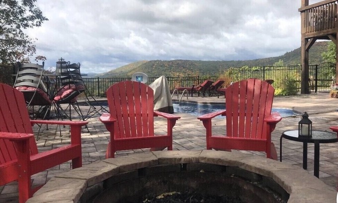 Lake George House | Private, Stunning Mtn apartment w/80F degree pool- pool open in summer