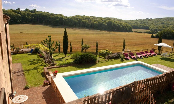 Simignano Villa | Private Villa with hot tub, A/C, private pool, WIFI, TV, patio, panoramic view, close to Siena