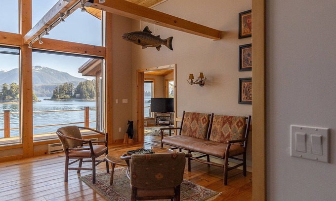 Sitka House | Private wooded island, Waterfront, Hot Tub