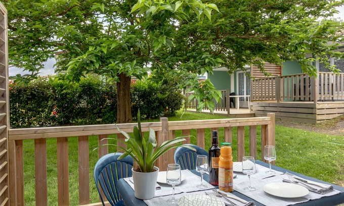 Mache Resort | Property In A Holiday Village '3 - Gîte T2 Eco' with Shared Pool, Private Terrace and Shared Garden