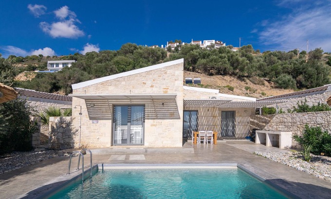 Agios Vasileios Villa | Pyrgos villa 2 ,sea view,pool,South Crete,Plakias
