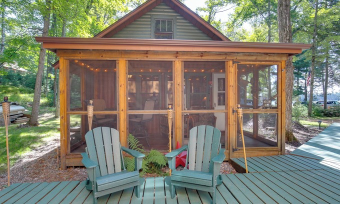 St Germain Cabin | Quaint & Cozy Lake Cabin w/Dock & Beach Access!