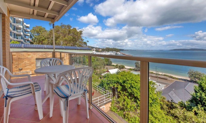 Nelson Bay Apartment | Quarterdeck, 5/12 Magnus Street - panoramic water views & close to town
