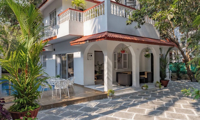 Bastora House | Quiet & Serene pool villa in the heart of Goa private pool/kids pool/patio/lawn